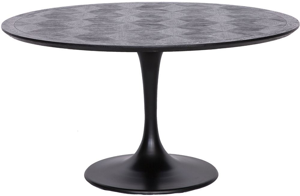 Blax Black Oak 140cm Round Dining Table