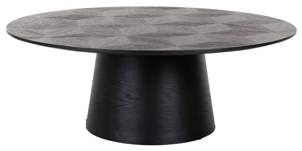Blax Black Oak Round Coffee Table