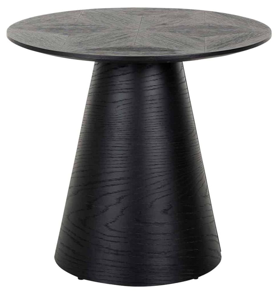Blax Black Oak Round Side Table
