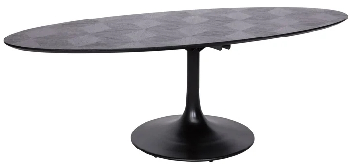 Blax Black Oak 250cm Oval Dining Table