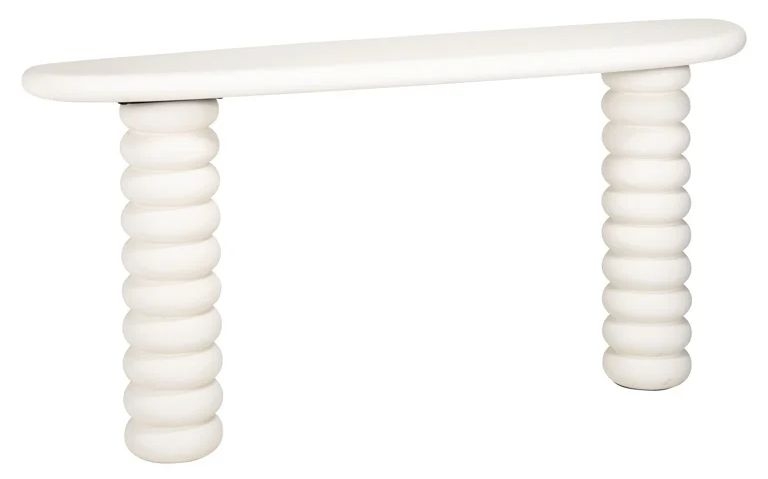 Bloomstone White Console Table