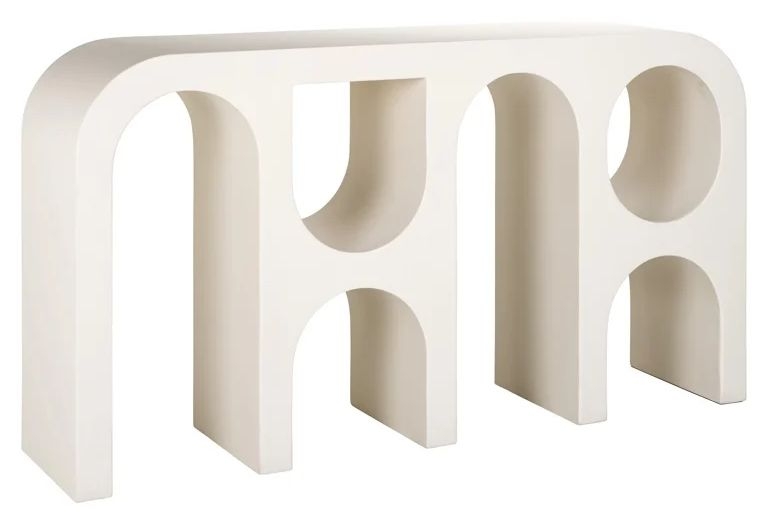 Bloomstone White Large Console Table