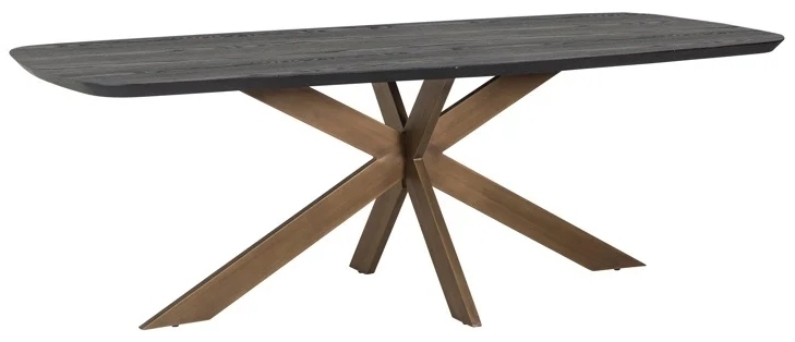 Cambon Dark Coffee Dining Table 280cm Seats 12 To 14 Diners Oval Top