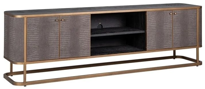 Classio Vegan Leather 4 Door Tv Unit