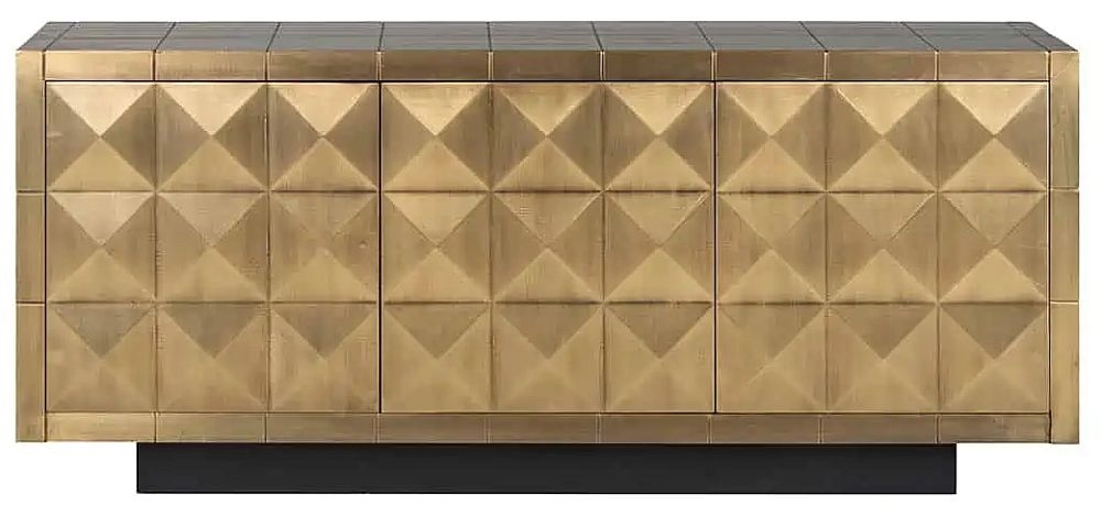 Collada Brushed Gold 3 Door Sideboard
