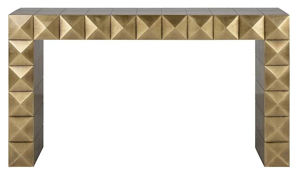 Collada Brushed Gold Console Table