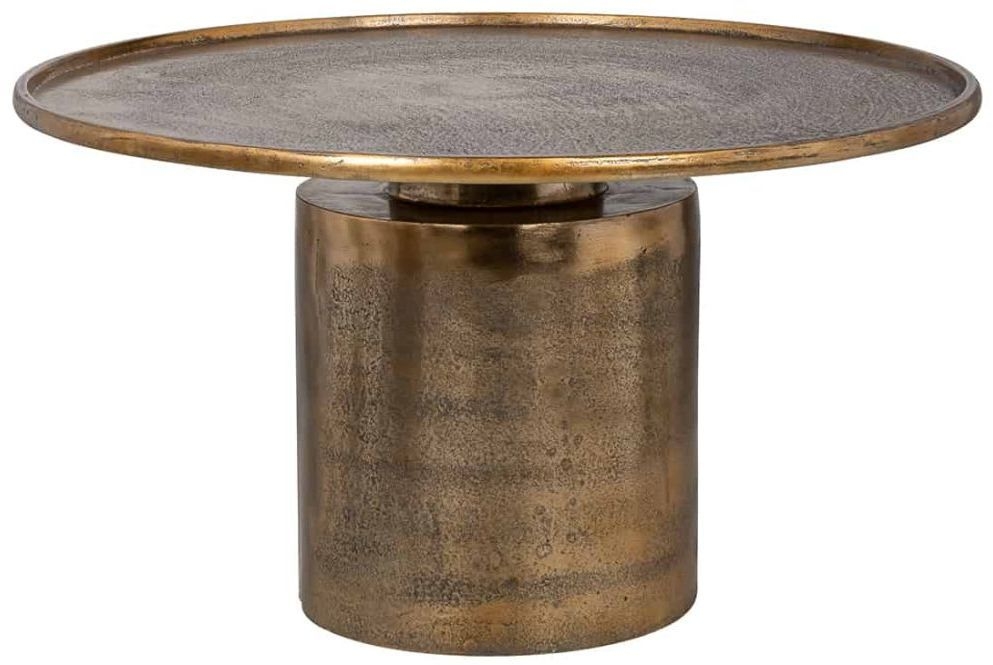 Griffin Brushed Gold Round Coffee Table