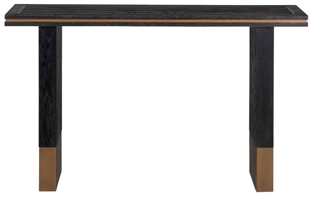 Hunter Black Oak And Gold Console Table