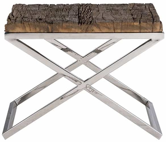 Kensington Sleeper Wood And Silver Side Table 60cm X 60cm