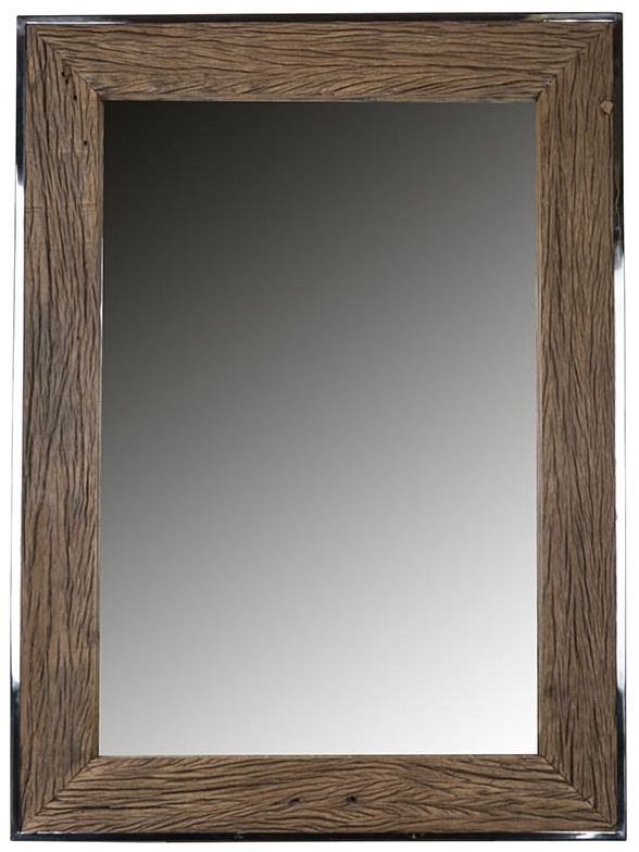 Kensington Sleeper Wood And Silver Rectangular Mirror 115cm X 85cm