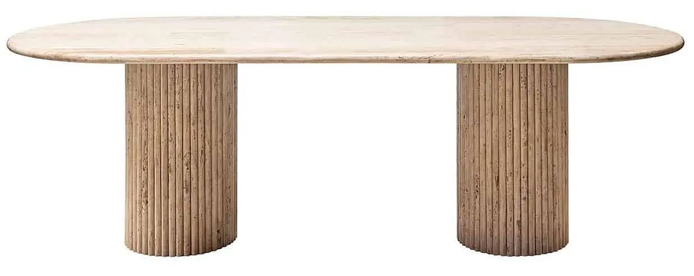 La Cantera Travertine Marble 240cm Oval Dining Table