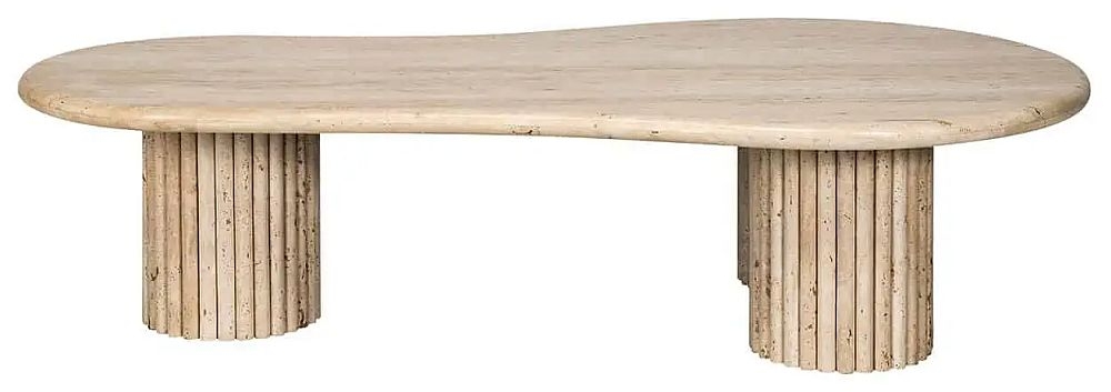 La Cantera Travertine Marble Organic Coffee Table