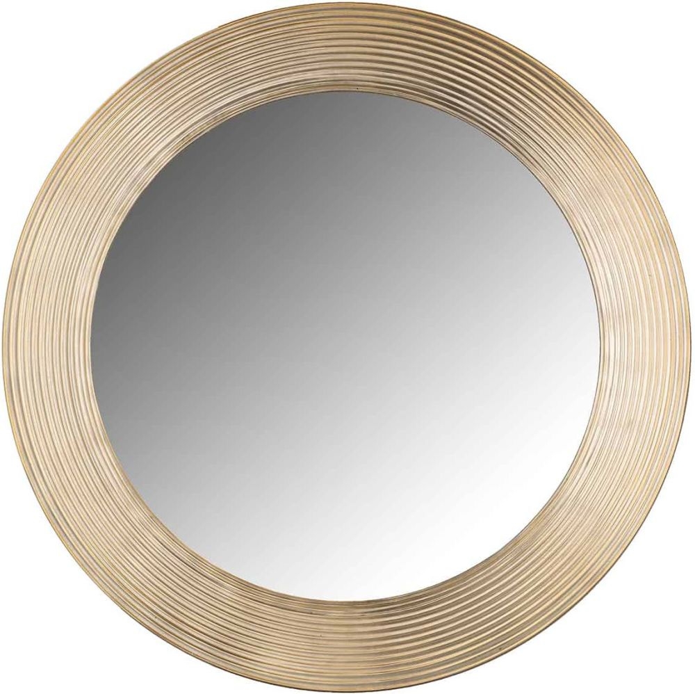 Morse Gold Big Round Mirror 54cm X 54cm