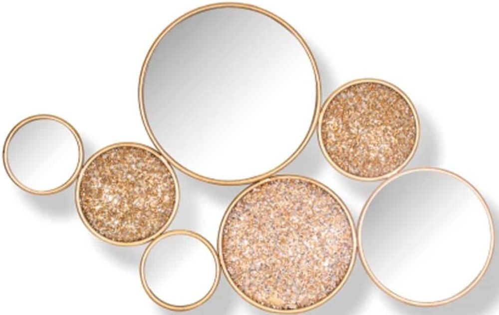 Isaiha Gold 4 Round Mirror 525cm X 835cm