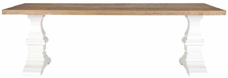 Zahia Old Oak Dining Table With Castine Legs 240cm