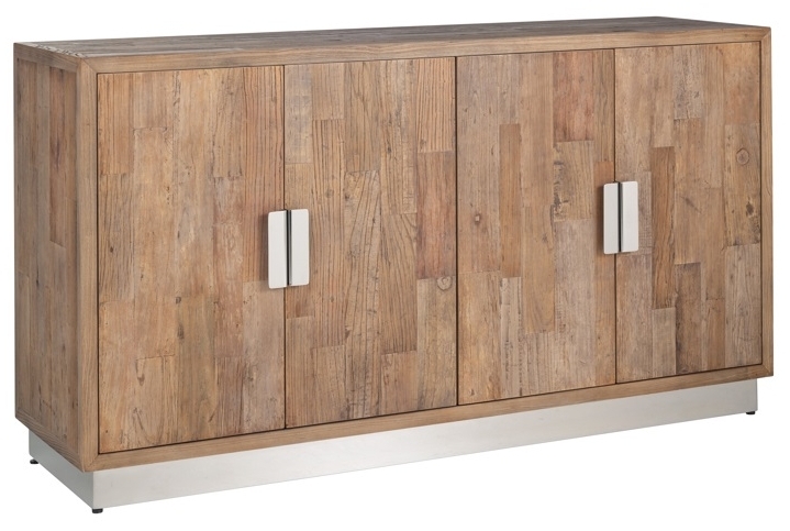 Redmond Natural Wood 4 Door Sideboard