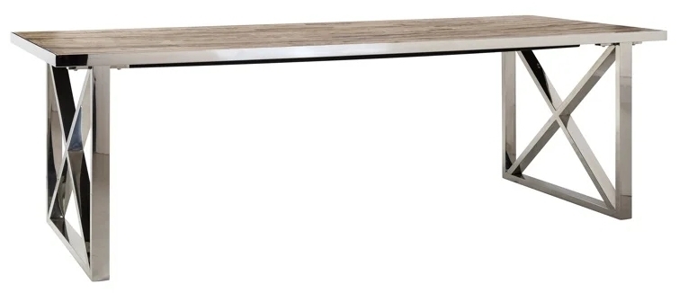 Redmond Natural Wood Dining Table With Cross Legs 230cm