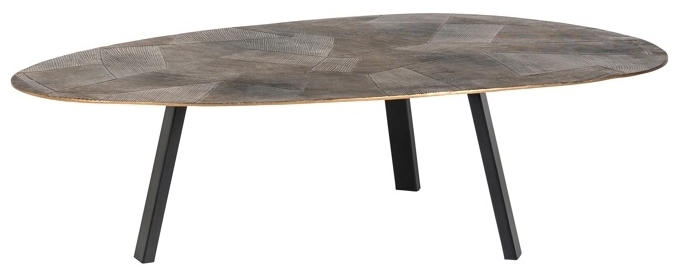 Tulum Brushed Gold Coffee Table
