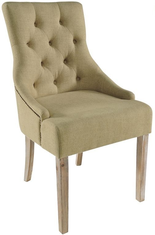 Stella Golden Wheat Fabric Dining Chair Sold In Pairs