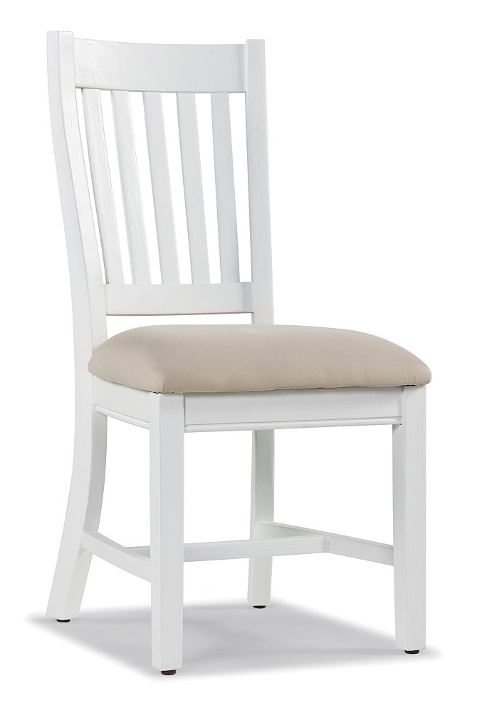 Lulworth Reclaimed White Slatted Dining Chair Sold In Pairs