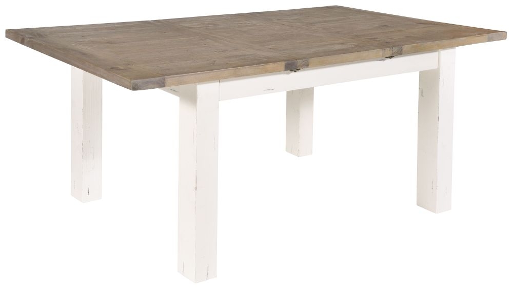Purbeck Reclaimed Distressed White 140cm190cm Extending Dining Table