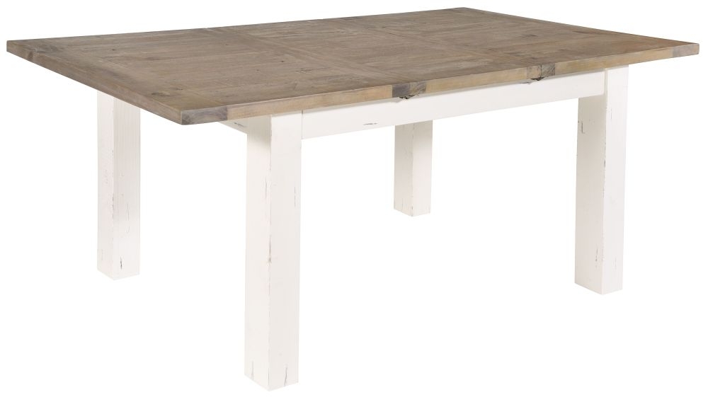 Purbeck Reclaimed Distressed White 180cm230cm Extending Dining Table