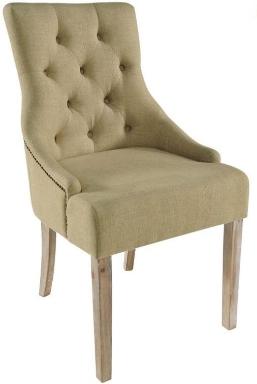 Stella Cream Fabric Dining Chair Pair Clearance Fss13385