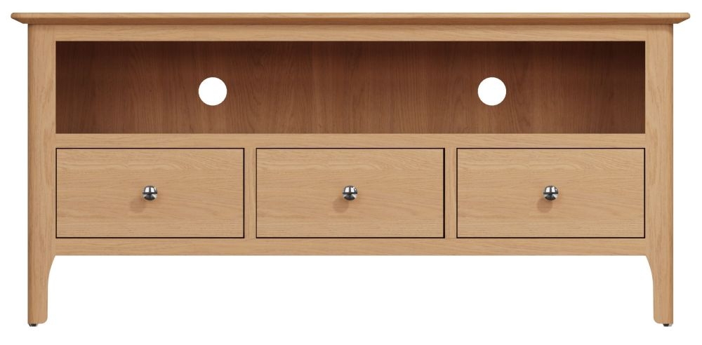 Appleby Oak 3 Drawer Tv Unit