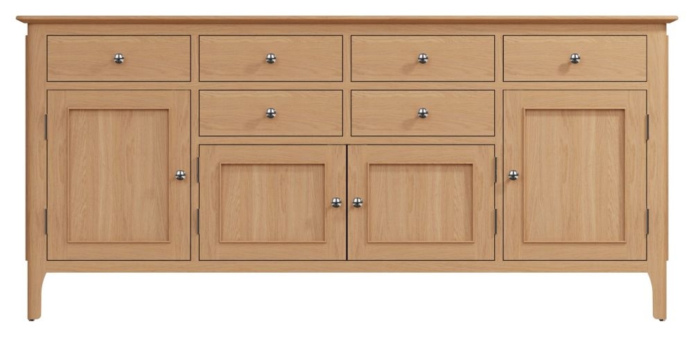 Appleby Oak 4 Door 6 Drawer Sideboard