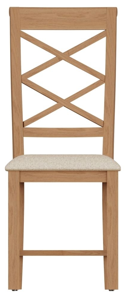 Appleby Oak Double Cross Back Dining Chair Sold In Pairs