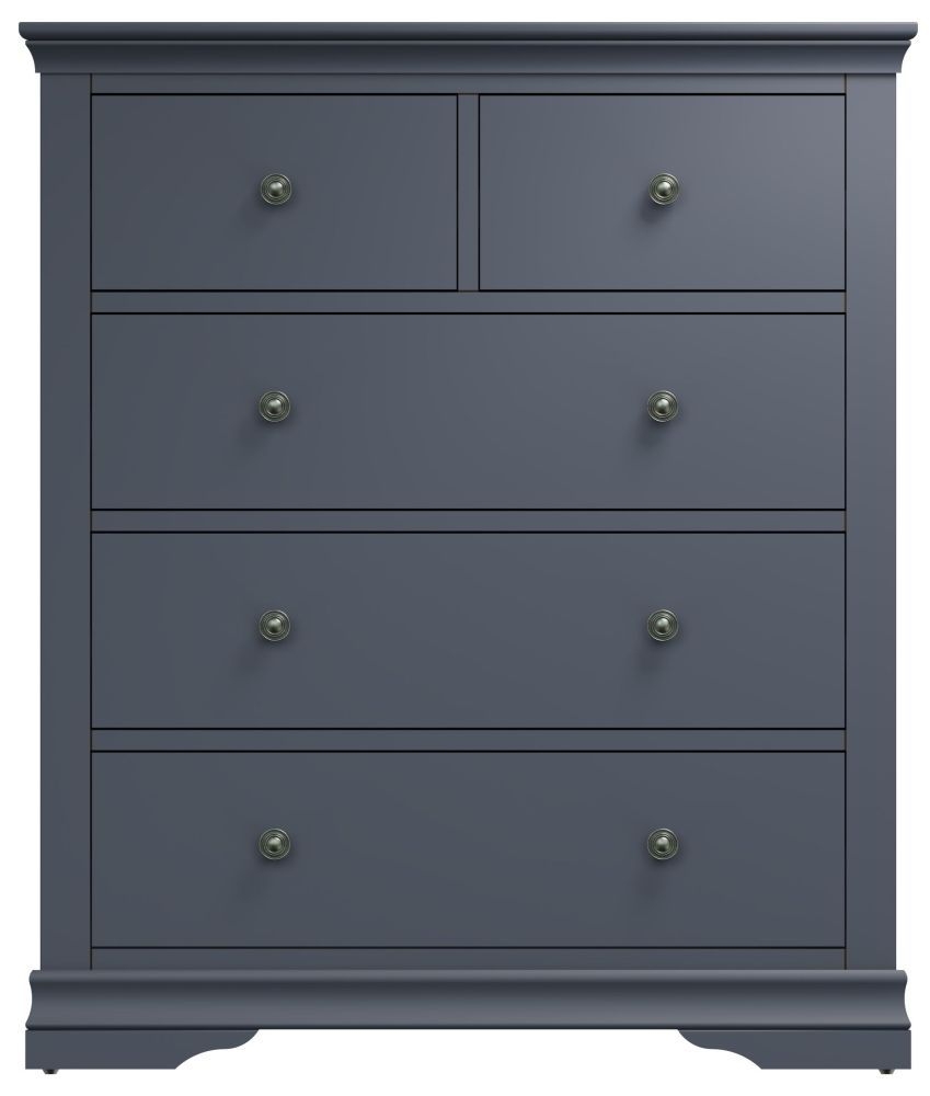 Chantilly Midnight Grey Painted 23 Drawer Chest