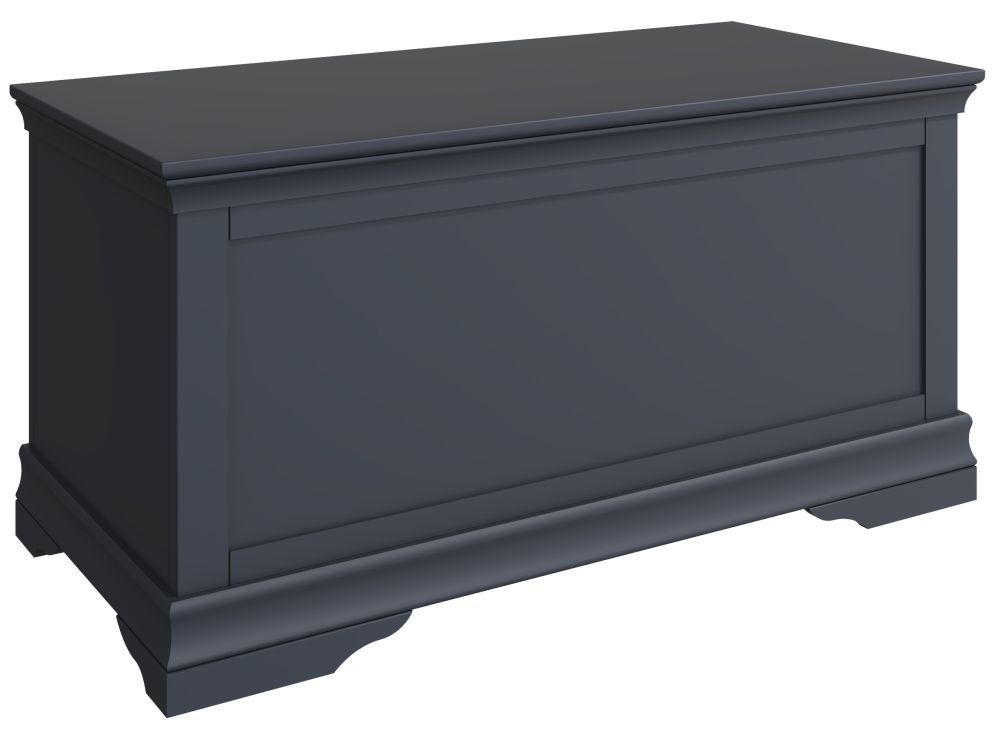 Chantilly Midnight Grey Painted Blanket Box