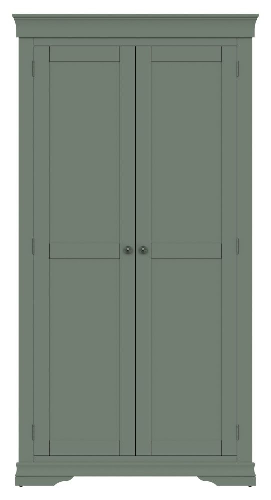 Chantilly Sage Green Painted 2 Door Wardrobe