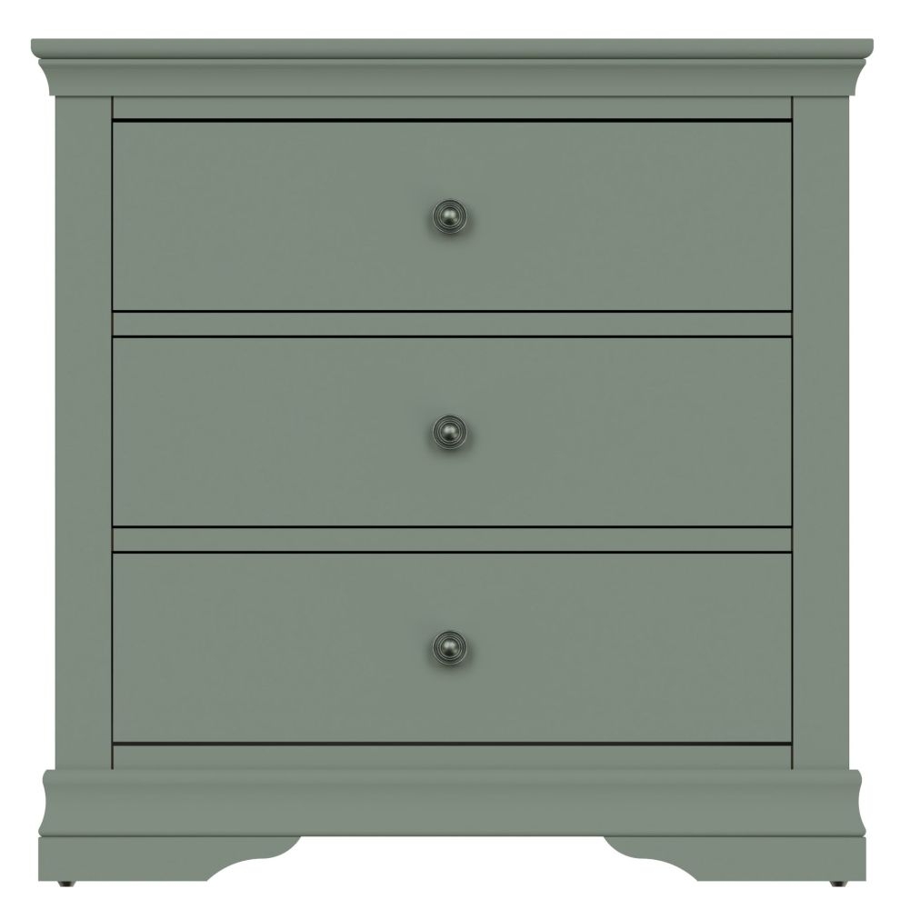 Chantilly Sage Green Painted 3 Drawer Chest