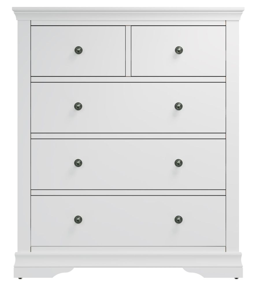 Chantilly White Painted 23 Drawer Chest