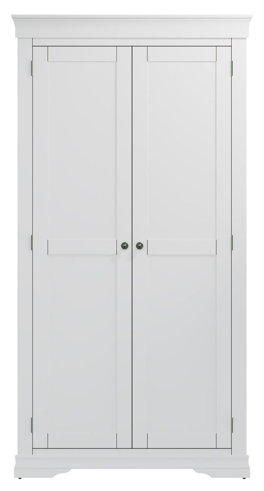 Chantilly White Painted 2 Door Wardrobe