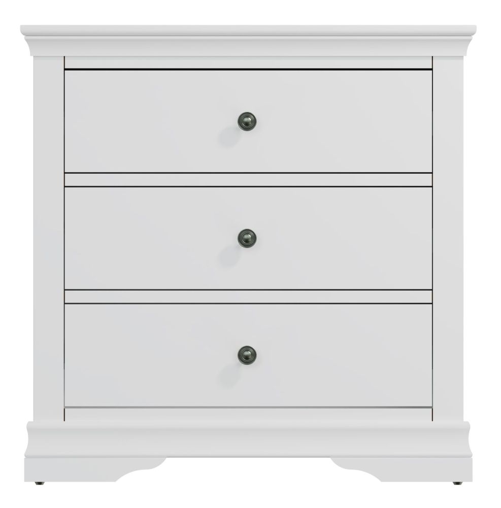 Chantilly White Painted 3 Drawer Chest