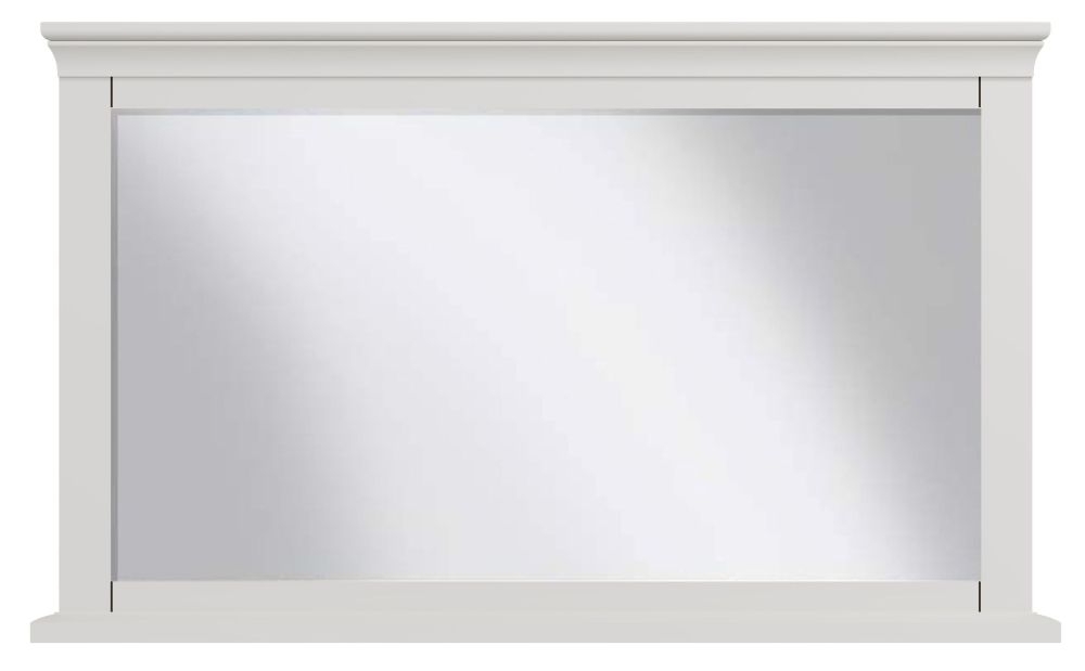 Chantilly White Painted Rectangular Wall Mirror 100cm X 60cm Clearance Fss12631