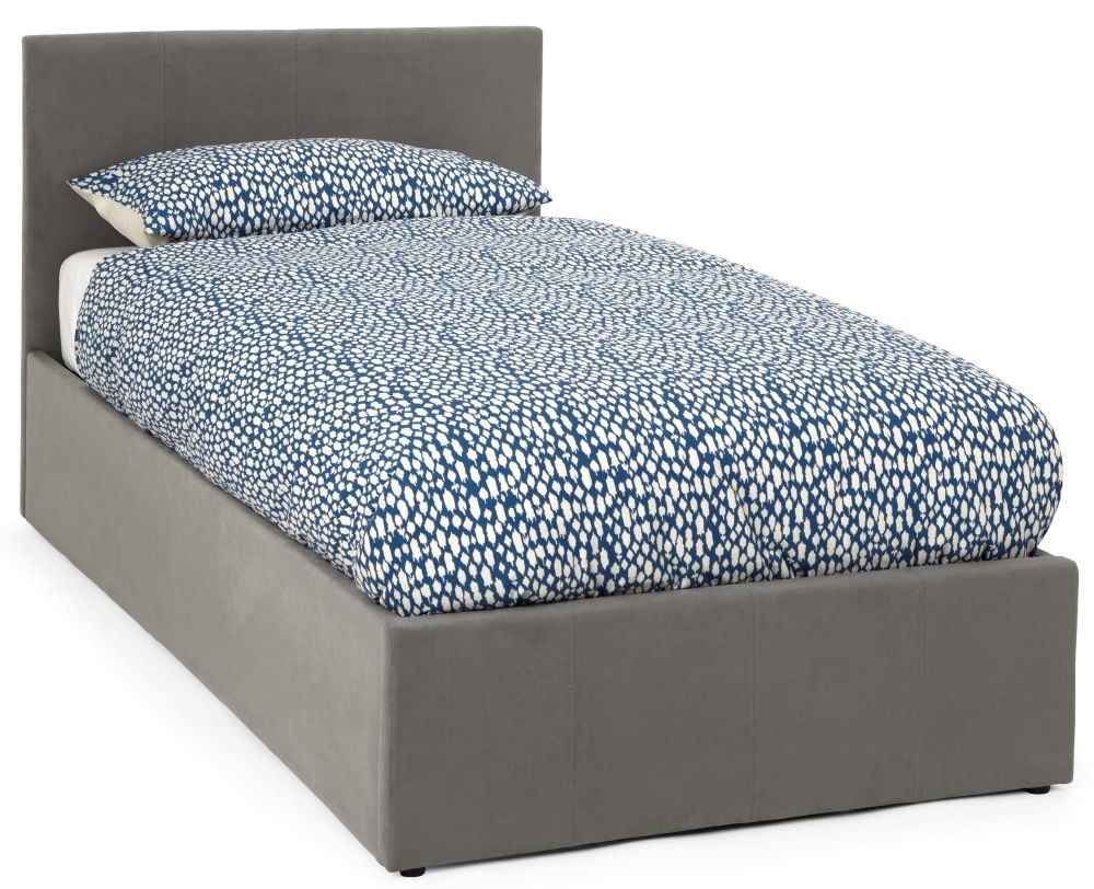 Serene Evelyn Steel Fabric Ottoman Bed