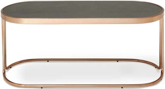 Serene Dawn Coffee Table Glass And Rose Gold