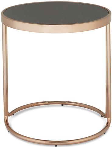 Serene Dawn Lamp Table Glass And Rose Gold