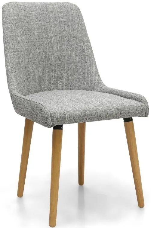 Capri Flax Effect Grey Weave Dining Chair Sold In Pairs