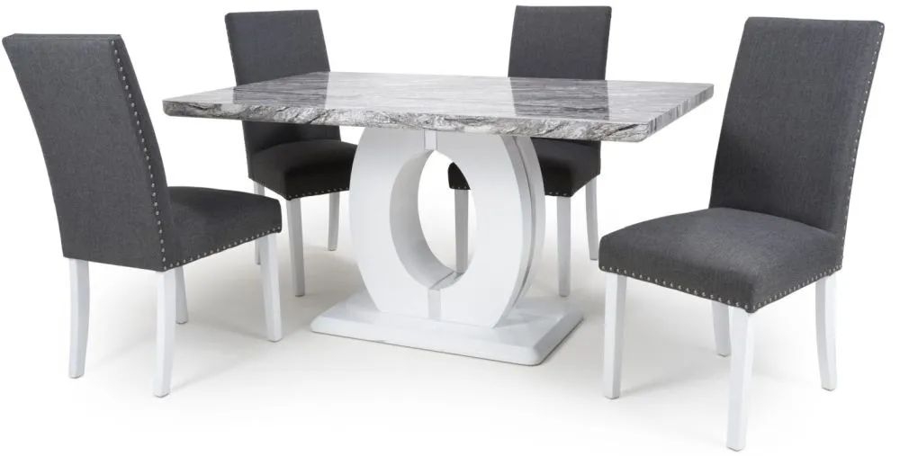 Neptune Medium 4 Randall Steel Grey Dining Set