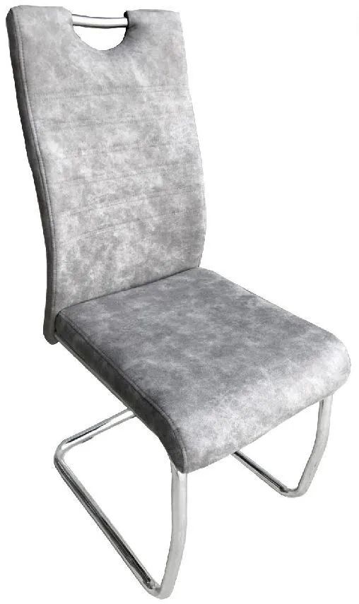 Talia Suede Effect Light Grey Dining Chair Sold In Pairs