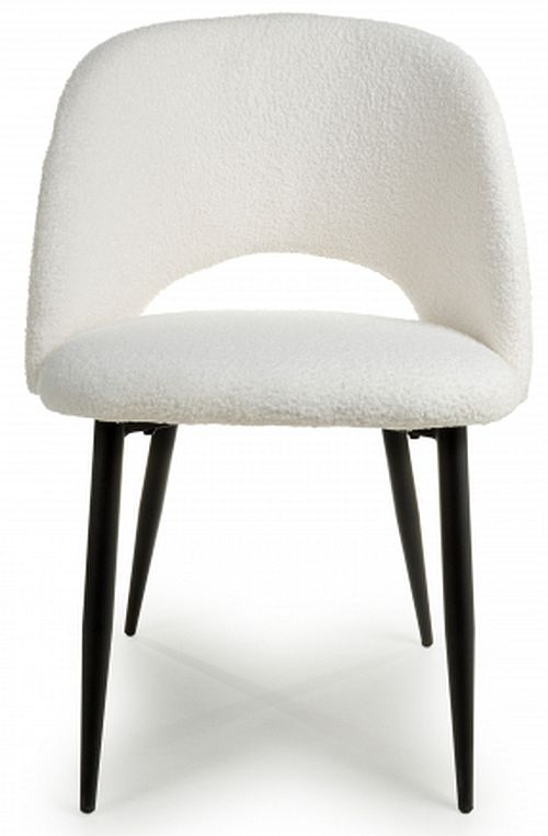 Atlanta Boucle White Dining Chair Sold In Pairs