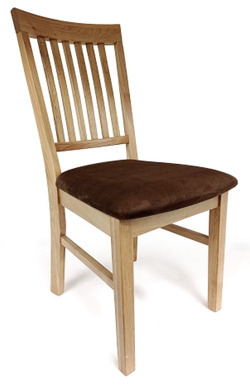 Lyon Solid Oak Natural Dining Chair Sold In Pairs