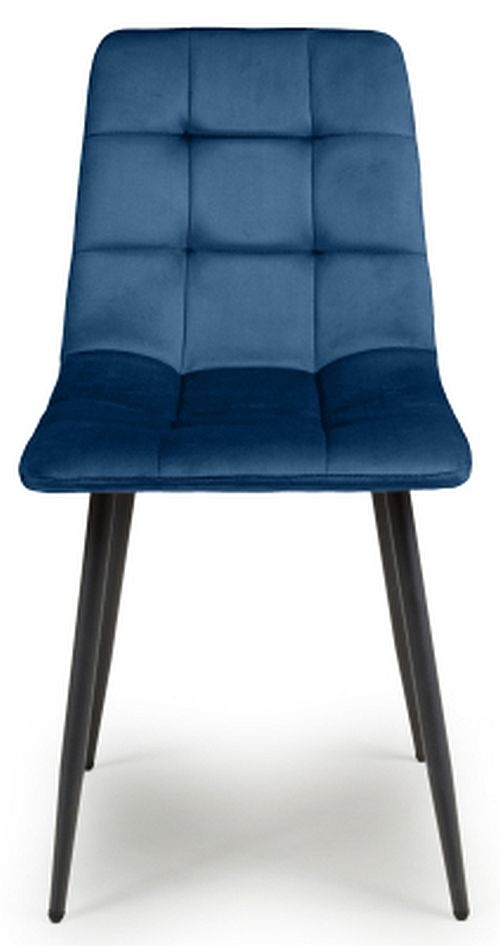 Madison Brushed Velvet Blue Dining Chair Sold In Pairs