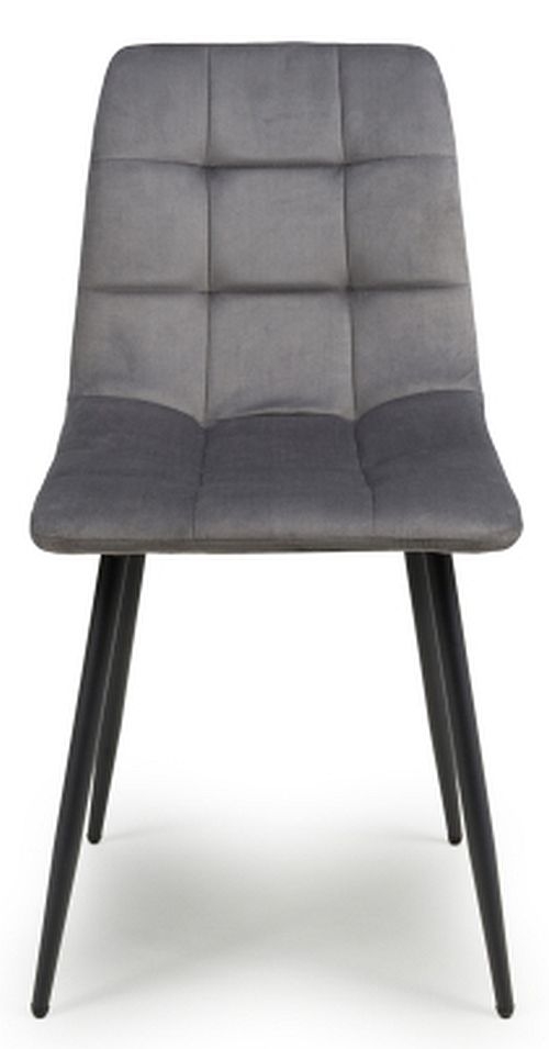 Madison Brushed Velvet Grey Dining Chair Sold In Pairs