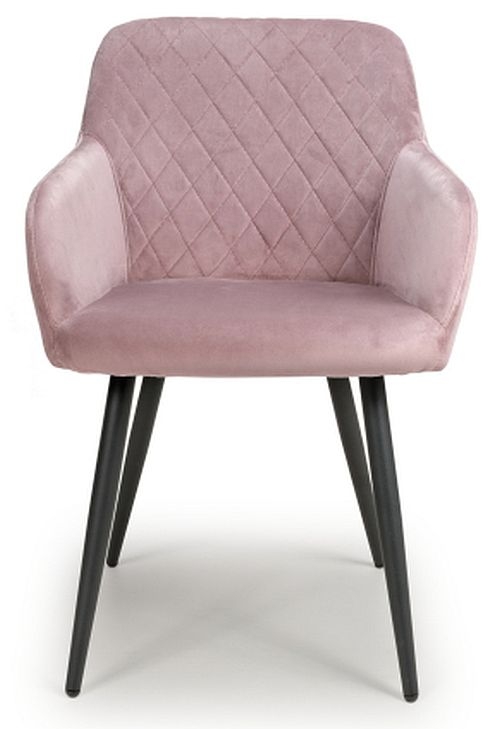 Marina Brushed Velvet Dusky Pink Dining Chair Sold In Pairs