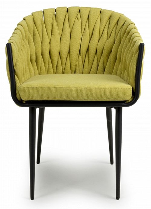 Pandora Braided Yellow Dining Chair Sold In Pairs